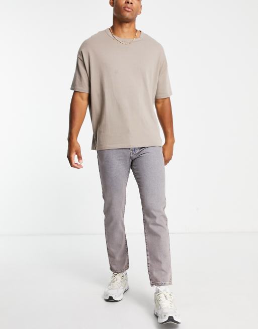 Topman - Jeans med lige ben og lyserødt rustskær 