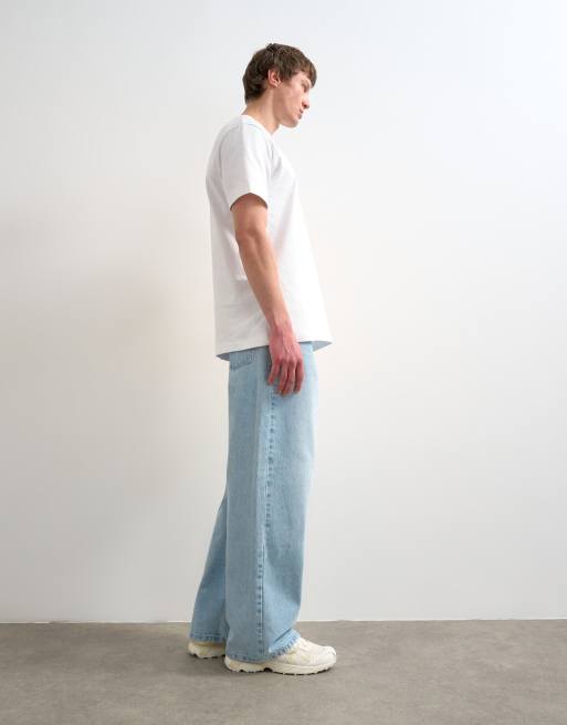 Topman - Jeans rigidi ampi lavaggio chiaro, 3 di 7