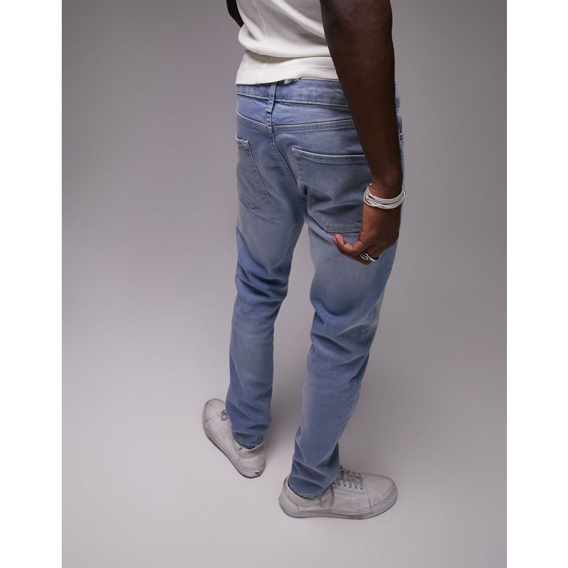 gXBkq Jeans Topman - Jeans skinny elasticizzati azzurro polvere