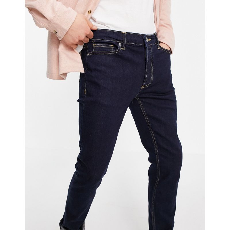 A7YWO Jeans skinny Topman - Jeans skinny elasticizzati in denim grezzo e misto cotone organico