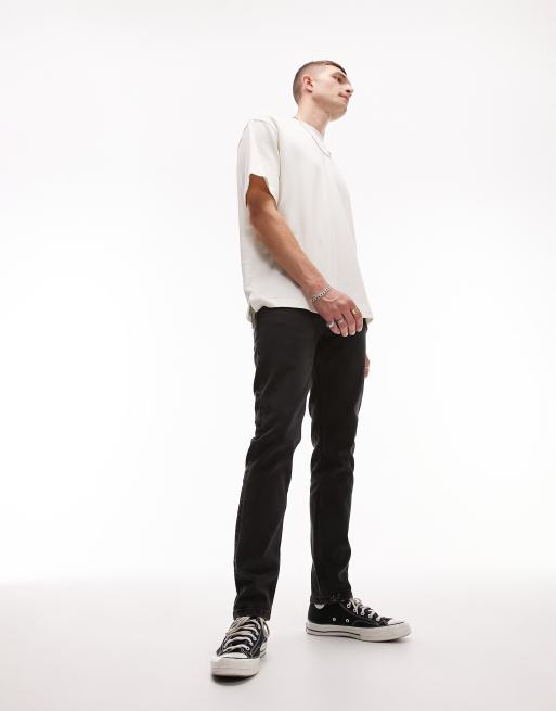 Topman - Jeans skinny lavaggio nero, 3 di 4