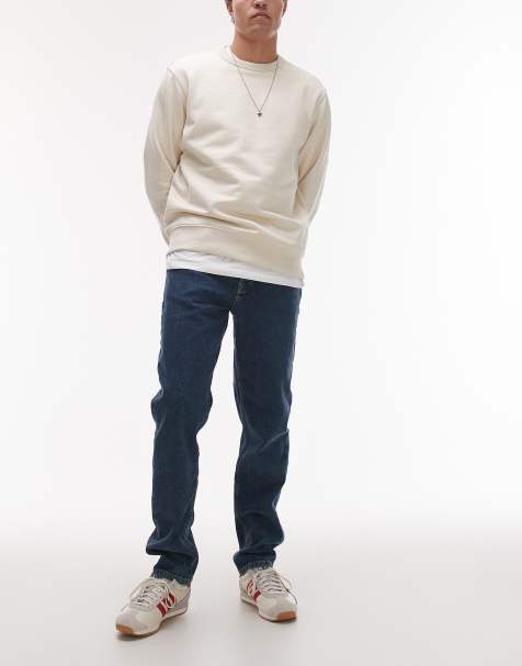 Topman - Jeans slim elasticizzati lavaggio blu medio - view 1