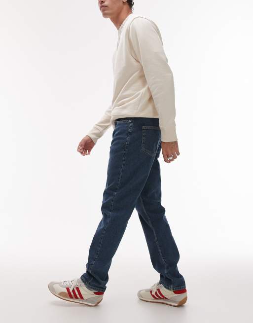 Topman - Jeans slim elasticizzati lavaggio blu medio, 3 di 5