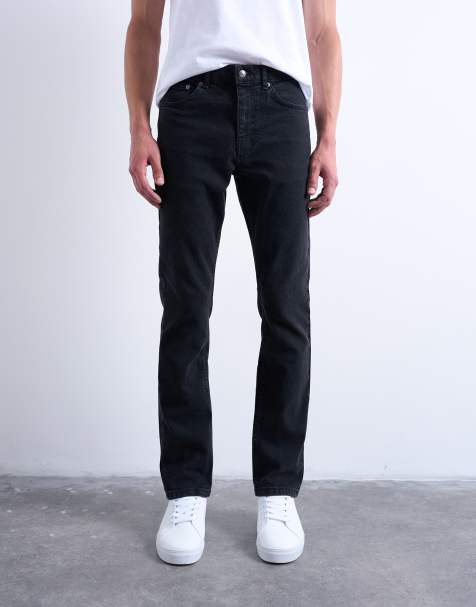 Topman - Jeans slim elasticizzati nero slavato - view 1