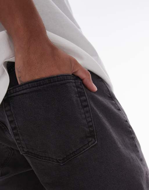 Topman - Jeans slim nero slavato, 4 di 5