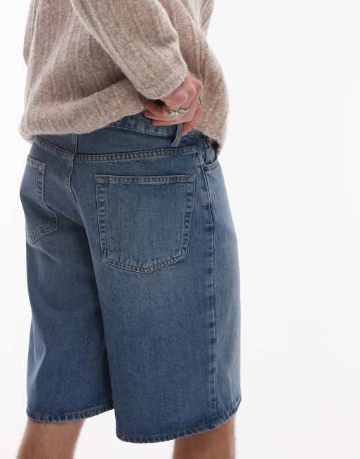 Topman – Jeansowe szorty bermudy w spranym niebieskim kolorze, 5 z 5