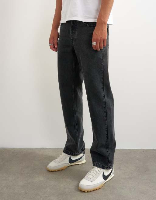 Topman jeansy o prostym kroju z sztywnego denimu w czarnym spraniu, 4 z 7