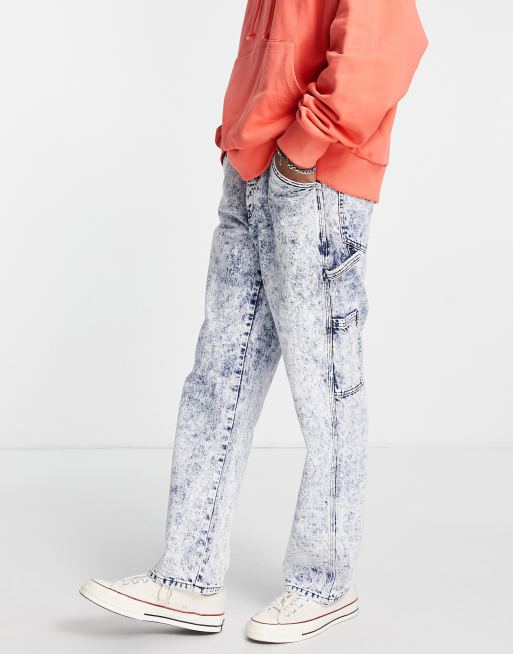 Topman – Jeansy typu carpenter z efektem wybielenia 