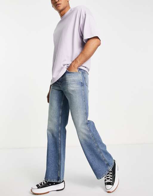 Topman – Jeansy z rozszerzanymi nogawkami i przyciemnianym efektem sprania , 4 z 4