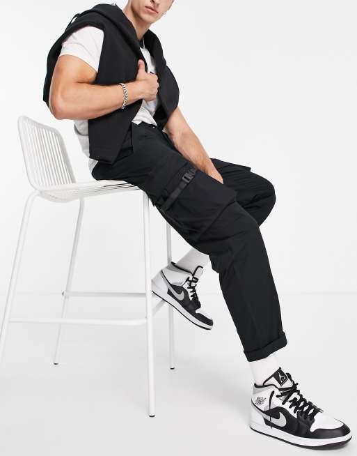 Topman - Jogger cargo décontracté - Noir