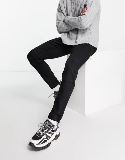 Topman - Jogger cargo en denim doux - Noir , 4 de 4
