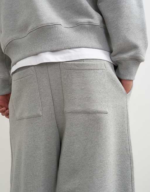 Topman jogger coupe barrel épais en gris chiné, 5 de 5