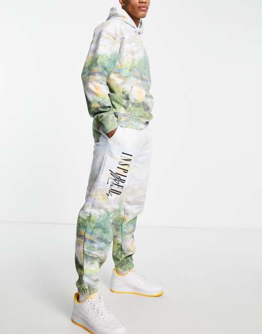 Topman - Jogger d'ensemble à imprimé aquarelle 