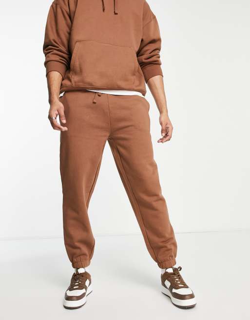 Topman - Jogger d'ensemble oversize - Marron