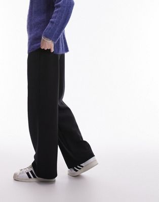 Topman tricot drape jogger in black - ASOS Price Checker