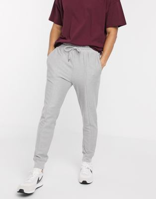 grey joggers topman