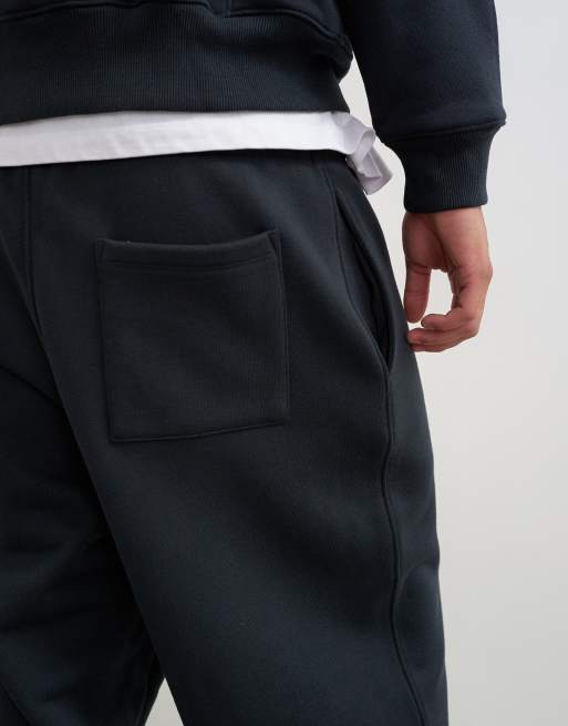Topman jogger pesanti vestibilità ampia con polsini nero, 3 di 5