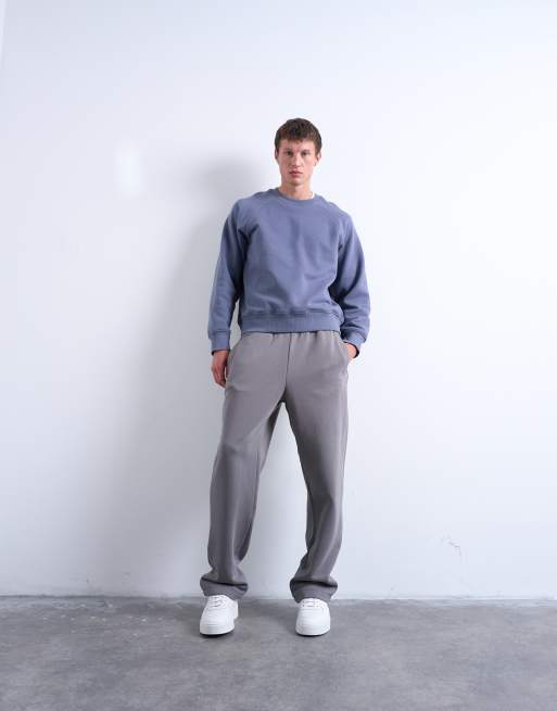 Topman - Joggers a gamba dritta grigio medio, 3 di 5