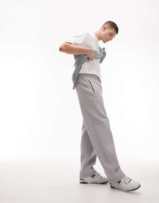 Topman - Joggers dritti grigio mélange