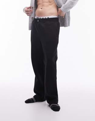 Topman - Joggers dritti neri - view 1