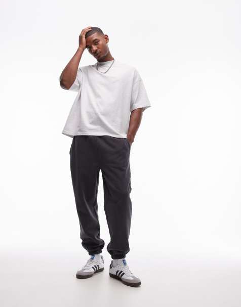 Topman - Joggers oversize nero slavato - view 1