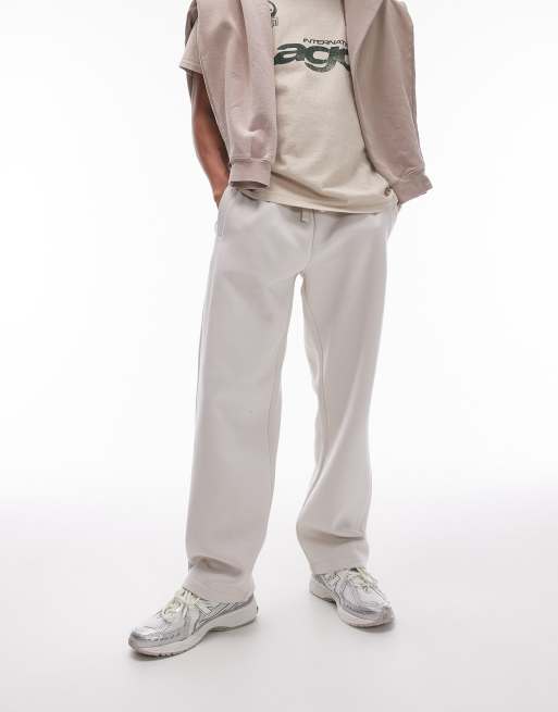 Topman – Joggersy z prostymi nogawkami w kolorze ecru, 2 z 5