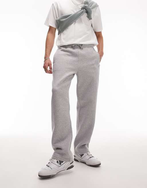 Topman – Joggersy z prostymi nogawkami w kolorze szarego melanżu, 2 z 4