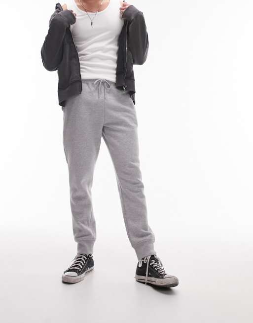 Topman - Joggingbroek in gemêleerd grijs