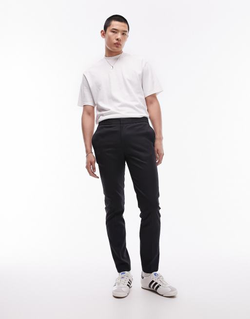 Topman - Joggingbroek met elastische taille in marineblauw, 4 van 5
