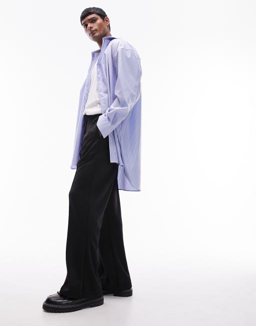 Topman - Joggingbroek met flares in zwart