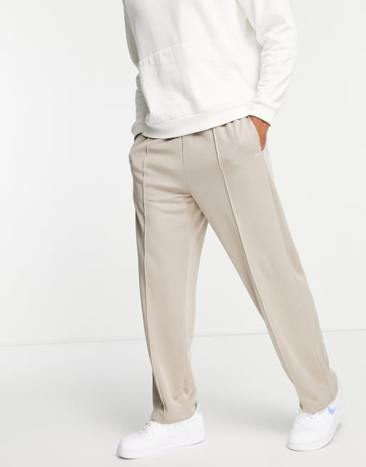 Topman - Joggingbroek met rechte pijpen in kiezelkleur