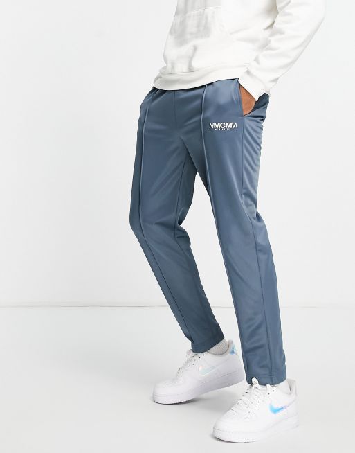 Topman - Joggingbukser med 'MCM'-print i blå - Del af sæt