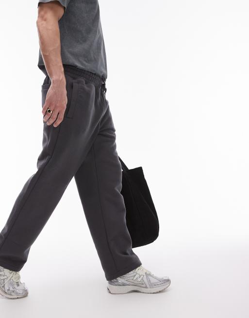 Topman – Jogginghose in Anthrazit mit geradem Schnitt