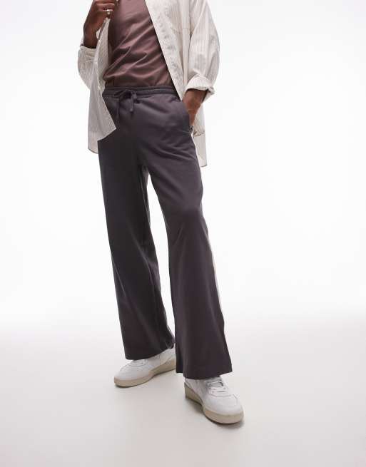 Topman – Jogginghose in Anthrazit mit weitem Bein und seitlichem Kontraststreifen, 4 von 5
