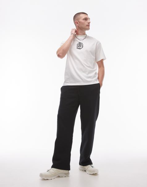 Topman – Jogginghose in Schwarz mit geradem Schnitt - view 1
