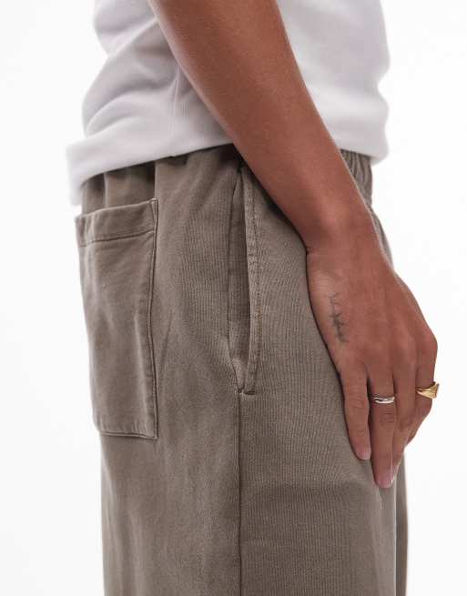 Topman – Jogginghose in verwaschenem Khaki mit geradem Schnitt, 5 von 5
