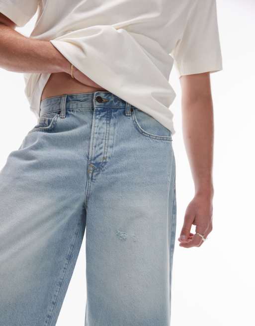 Topman - Jort - Denim short in lichte wassing, 4 van 5