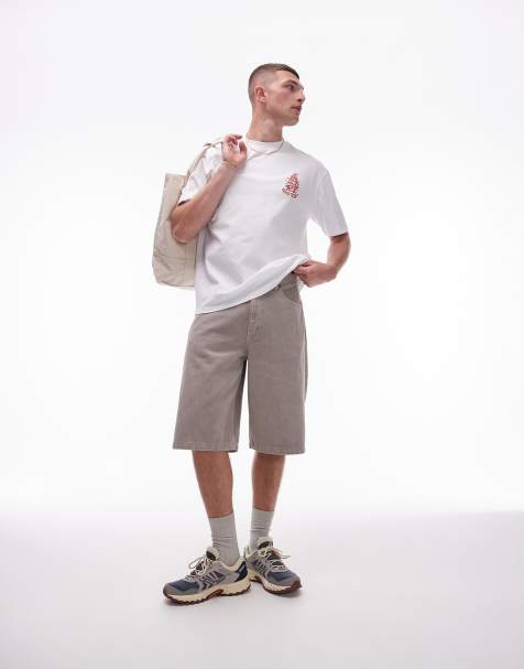Topman jort short in stone - view 1