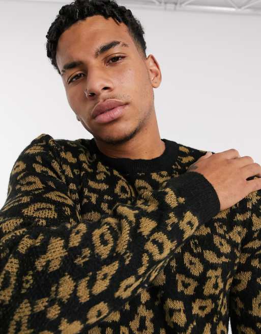 Mens animal shop print sweater