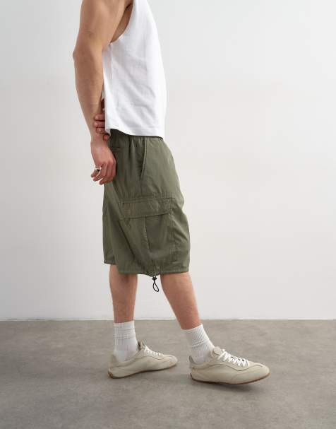 Topman – Kakifärgade baggy cargoshorts - view 1