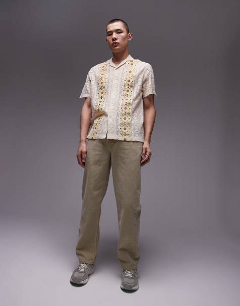 Topman – Kakifärgade raka byxor - view 1