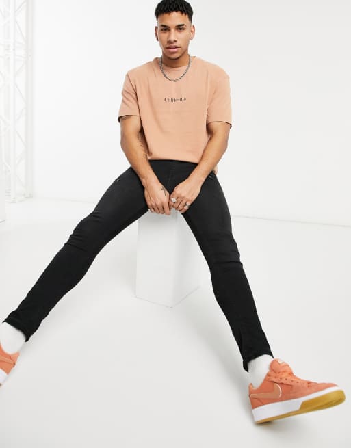 Topman – Kamelfärgad t-shirt med California-tryck, 4 av 4
