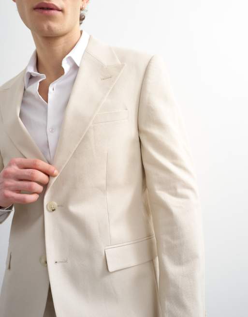 Topman – Kamiennobeżowa marynarka z domieszką lnu, 5 z 5