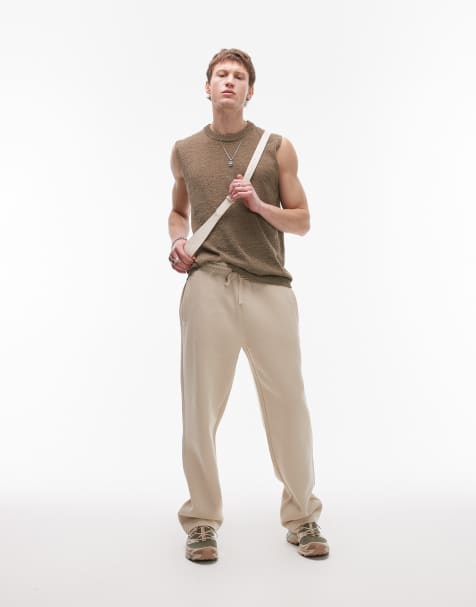 Topman straight leg jogger in stone