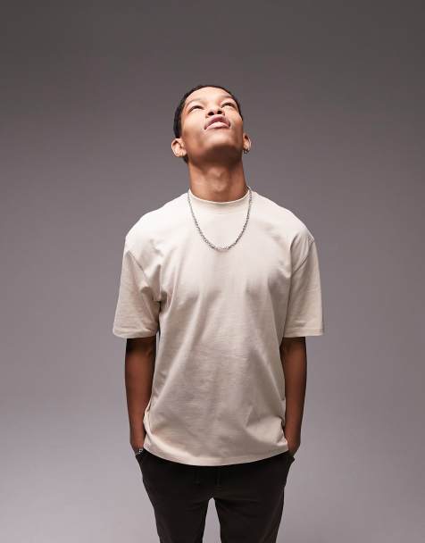 Topman – Kamiennobeżowy T-shirt oversize - view 1