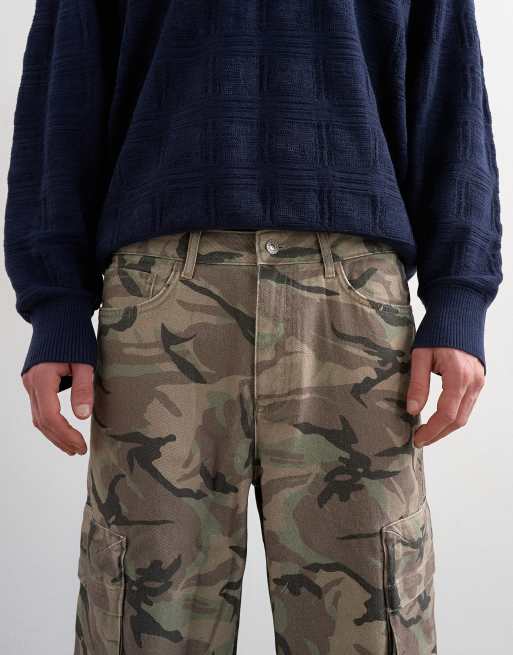 Topman – Kamouflagemönstrade, baggy cargobyxor i twill, 5 av 5