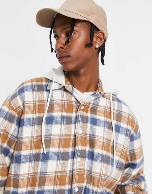 Kapuze Only Karohemd Jacke Kapuze Karo Hemdjacke Flanell Hemdjacke