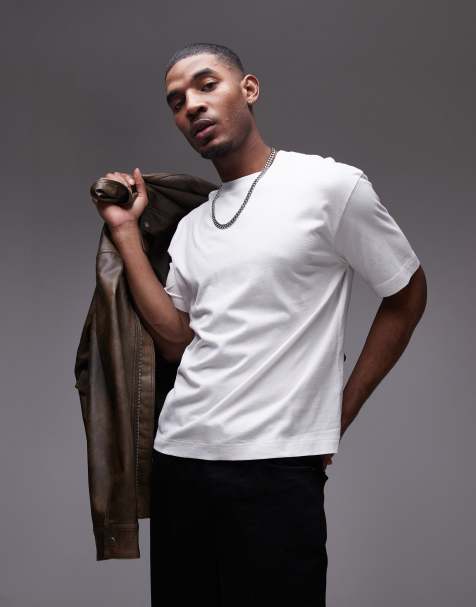 Topman – Kastiges T-Shirt in Weiß - view 1