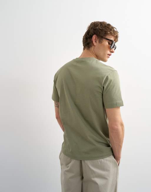 Topman – Khakifärgad t-shirt med klassisk passform, 4 av 5
