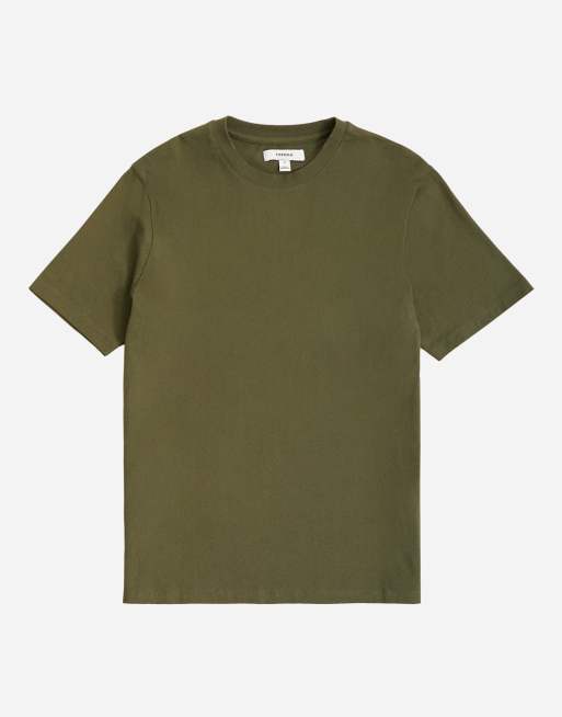 Topman – Khakifärgad t-shirt med klassisk passform, 6 av 7